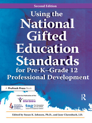 cover image of Using the National Gifted Education Standards for Pre-K--Grade 12 Professional Development